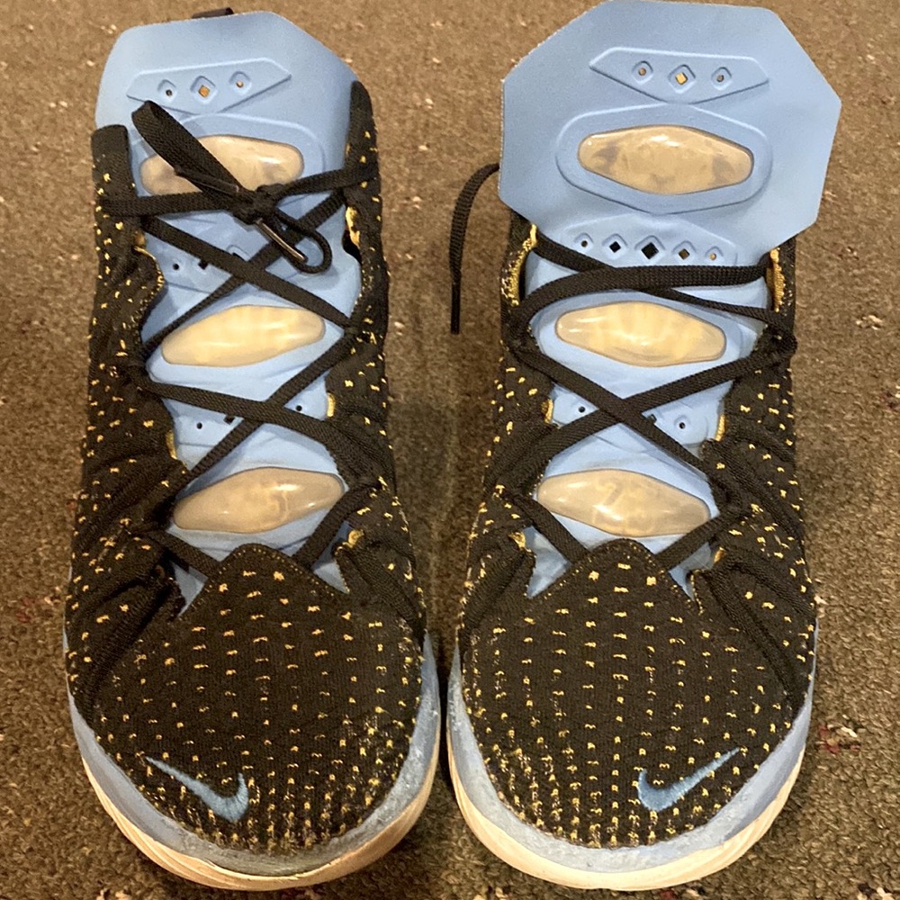 Nike Lebron XVIII 18 Retro Lakers Heritage CQ9283-006 Black Blue Shoes Mens 11